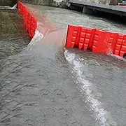 Water Barrier，Residential Flood Protection Flood Protection Products L-Type Flood Protection Board Emergency Block Water Board Water Barrier for Garage Basement(Red4pc)