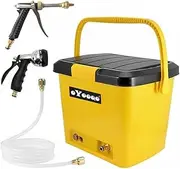 OYOOQO Portable Outdoor Camping Shower with Rechargeable Water Pump and 5-Gal Bucket and,Perfect Pressure,Good for Outside Shower, Your Beach Trip/Road Trip Essentials