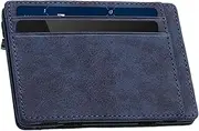 [Generic] Slim Magic Wallet, Thin Magic Purse, Minimalist PU Leather Wallet with Magic Money Clip and Card Holders, Card and Cash Organiser, Money Wallet for Men, blue, Siehe Beschreibung, See description