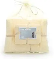 2Pcs/Set Coral Fleece Bath to Soft Comfortable Micro Towel Water Absorption Face Towel Beige One Size