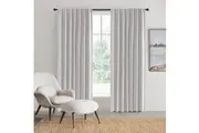 Sherwood Home 100% Blockout Concealed Tab Top Curtain Pair Grey