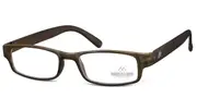 Square Full Rim Plastic Men's Glasses Brown Size +1.00 - Lenses Included - Private Health Rebate - Blue Light Block Available - SmartBuy Readers