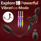 Vibrating Anal Plug Vibrator Prostate Massager Dildo Butt Cock Ring Mens Sex Toy