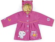 [Kidorable] Girls' Little Lucky Cat All Weather Waterproof Coat