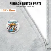 1.25" 32mm Button Badge Parts Supplies for Button Maker Machine 500 Sets