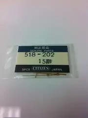 CITIZEN 518-202 GOLD TONE SECOND HANDS 5 PIECES BRAND NEW ORIGINAL GENUINE 15MM
