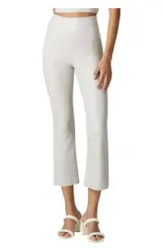 Commando faux leather crop flare leg legging size S