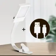USB Rechargeable Flexible Clip On Bed Desk Table White LED Reading Light Lamp