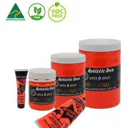 Glow In The Dark Fabric Paint Non-Toxic Formula for Easy Application - Red