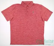 New W/ Logo Womens Under Armour Golf Sleeveless Polo Large L Red MSRP $50