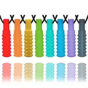 Sensory Chew Necklaces for Boys and Girls, 8 Pack Chew Necklace for Sensory Kids