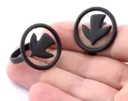 Bird Adjustable Ring Black Painted brass (18mm 8US inner size) 4091
