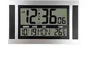 Lancoon Multifunctional Digital Clock with Snooze Suitable for Lazy, Display Weekday/Weekend Alarm Date/Day and Temperature, Battery Powered for Bedroom Living Room
