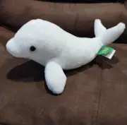 Wild Republic White Beluga Whale Plush Cuddlekins 10" Realistic Eyes Dolphin New