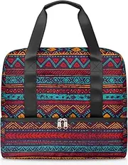 Cute Sports Gym Bag Travel Duffel Bag Waterproof Lightweight Swim Bag Travel Tote Luggage Weekender Overnight Handbag Workout Bag with Shoes Compartment for Women Men, A2-aztec