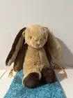 Jellycat Bashful Patchwork Brown Bunny With Dust Bag 100%Authentic NWT