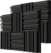 TroyStudio Acoustic Studio Absorption Foam Panel, 12 X 2 inches Pack of 12, B...