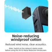 Camera Mic Windscreen Sponge Video Muffler Windproof Case Part For Insta360