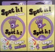 2 NEW - 2 (TWO) - SPOT IT Classic Games • 5 Games in 1 • Card Game Night in Tin