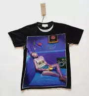 NEW Gucci Ignasi Monreal Black Cotton Printed Graphic T-Shirt Limited Edit. XXS