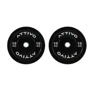 2" Olympic Bumper Plate Weight Plates with Steel Hub in Pairs High-Bounce Olympic Weight Plates - 10kg Pair