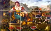 Art Vincenzo Campi Mural Ceramic Backsplash Fruits Tile #248