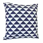 Navy Blue Triangles Indoor Outdoor Cushion 45cm Decorative Plush Pillow & Insert