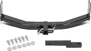 DNA Motoring TH-N-040 1-1/4" Class 2 Tow Hitch Receiver w/Hitch Pin + Ball Mount Adapter Compatible with Cadillac SRX 10-16