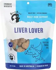 Mimi & Munch 100% Natural Liver Lover Mini Dog Treats Biscuits 180 g