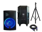 MR DJ PBX4500S 15" 2-Way PA DJ 4500W Active Passive Speaker LED Lighting + Speak