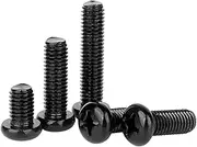 5/10/20/50/100PCS M2-M8 Black 304 Stainless Steel Cross Recessed Truss Head Large Flat Round Head Screw Bolt(M3X30 (50pcs))