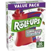 Fruit Roll-Ups Fruit Flavored Snacks Variety Value Pack 0.5 oz 20 ct