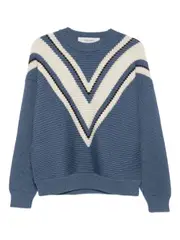 [Jacquemus] Jacquemus-White Le Brode Merino Wool Pullover-Donna 38 FR