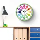 Educational Gift Hanging Clock Colorful Classroom Wall for Easy Time Learning