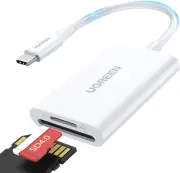 USB C Micro SD Memory Card Reader 2 in 1 170Mb/S for Sd/Tf/Micro SDXC/SDHC/MMC/R
