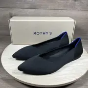 Rothy’s The Point II Flats Black Slip On Comfort Shoe Womens Size 7 NEW