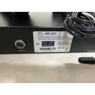 台灣嘉強 MIPRO MR 823 雙頻道UHF 無線麥克風 有1隻手握/1個小蜜蜂~