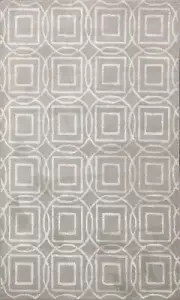 4x6 Wool/ Silk Trellis Indian Oriental Area Rug Contemporary Hand-tufted Carpet