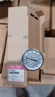 Tel-tru Dual Temperature Gauge, 0-220F, -10-110C, Stem 5", GT100
