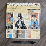 graphic 45 2021 well groomed 8x8 scrapbook paper pad dog/cat