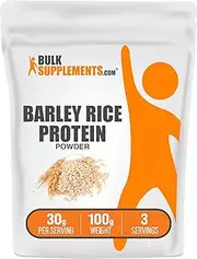 BULKSUPPLEMENTS.COM Barley Rice Protein Powder - Post-Workout Muscle Builder - Dairy Free, Soy Free - 30 Grams per Serving (100 Grams - 3.5 oz)