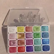 20Colors Watercolor Painting Pigments Set Pearlescent Shine Glitter new~