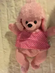 Darling Doggie NWT Girls Pink Poodle Backpack Carry Stuffed Animal Plush Cute