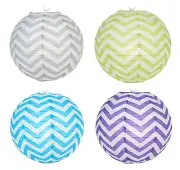SET of 4 Japanese Chinese 14" Chevron Paper Lantern Home Birthday Event Decor