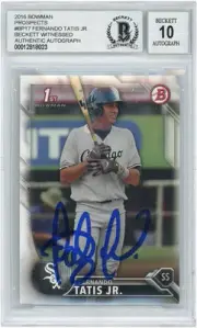 Fernando Tatis Jr. Padres Signed 2016 Bowman Prospects RC BP17 BGS CardTopps