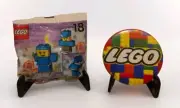 1998 LEGO #1298 Advent Calendar ~ Bag 18 Sealed w/3" Button ~ Parts & Pcs ~ NEW