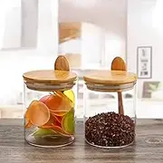 Glass Seasoning Bottle Creative with Cover Glass Bottle Kitchen Finishing Seasoning Bottle Glass Seasoning jar
