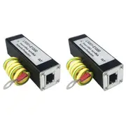 2X POE 1000M Network Protector POE 1000M Monitor Camera Surge Protector RJ45 Gigabit Ethernet Prote as shown