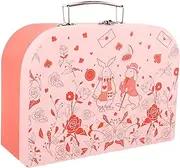 Gatuida Paperboard Suitcases, Cute Bunny Pattern Decorative Box With Lids Doll Clothes Storage Box Chest Decoration Stackable Luggage Mache Box for Wedding