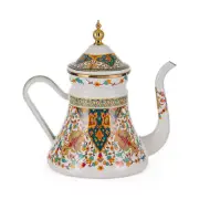 Enamel Steel Decorative Teapot with Infuser – Perfect for Tea and Coffee 1.2L